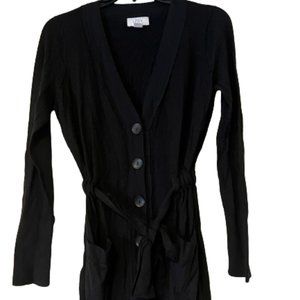 Loft Long Black Cardigan Sweater - Medium